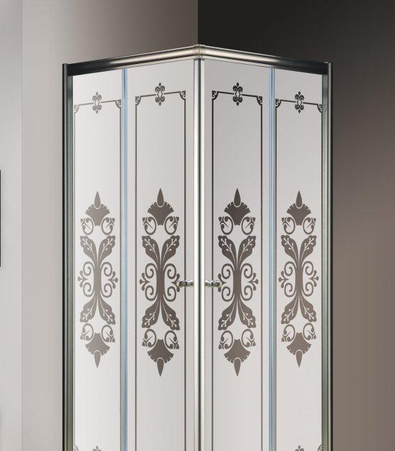 Душевой уголок - Cezares, Giubileo, 90x90x195 см, GIUBILEO-A-2-90-SCORREVOLE-PP-Br