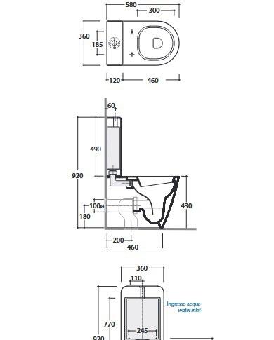 Globo Forty3, Унитаз компакт, FO003.BI