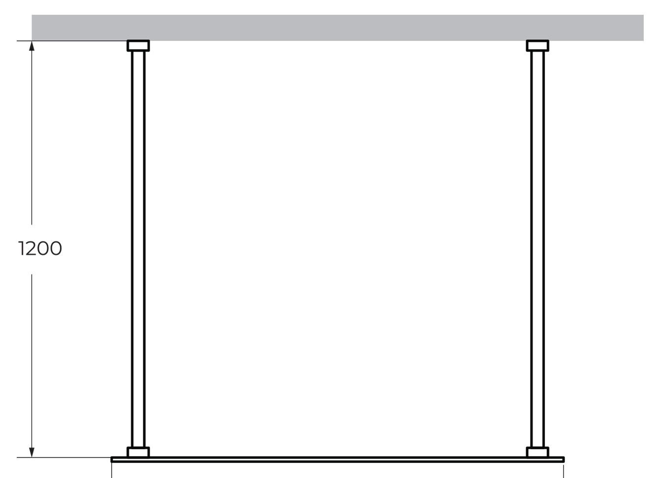Душевая перегородка - Cezares, Liberta, 130x120x195 см, LIBERTA-L-2-130-120-C-Cr