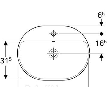 Geberit Variform, Раковина, 500.732.01.2