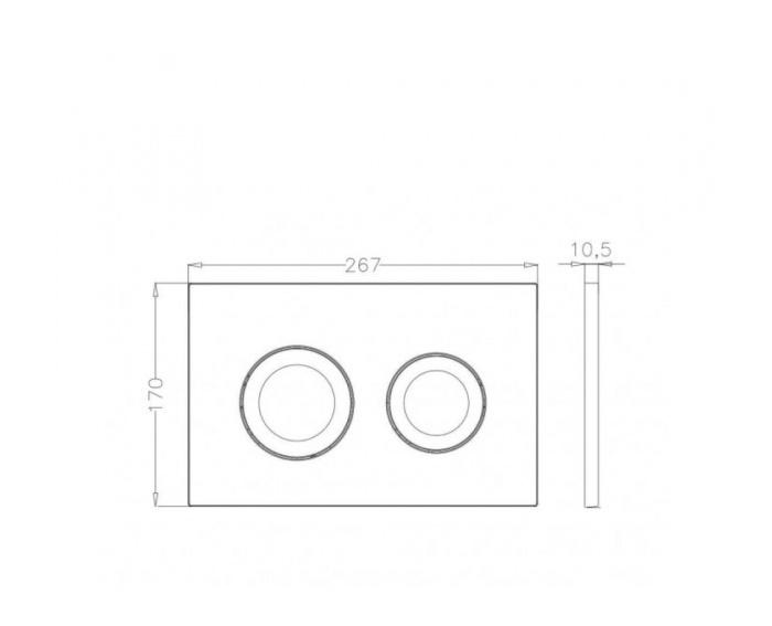 Кнопка смыва - Bettoserb, Sitnica Sava Fix Slim, 1.6x26.7x17 см, 40006467
