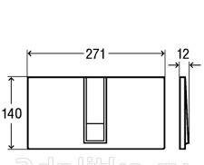 Кнопка смыва - Viega, Visign for Style 14, 1.2x27.1x14 см, 654689