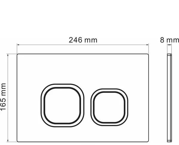 Grossman без коллекции, Унитаз подвесной с инсталляцией и кнопкой, 97.4411S.02.100