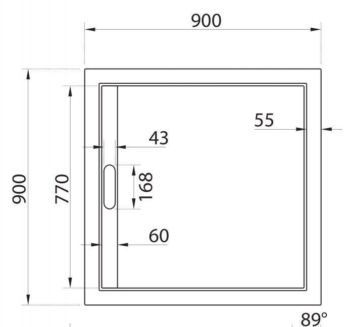 Душевой поддон - Cezares, Tray, 90x90x3 см, TRAY-AS-A-90-30-W / AS-A-90-30-W