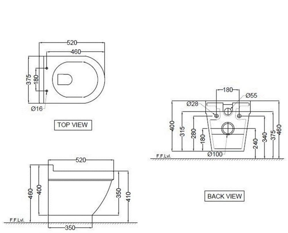 Jaquar Solo, Унитаз подвесной с инсталляцией и кнопкой, JAQUAR-WC-SET-03