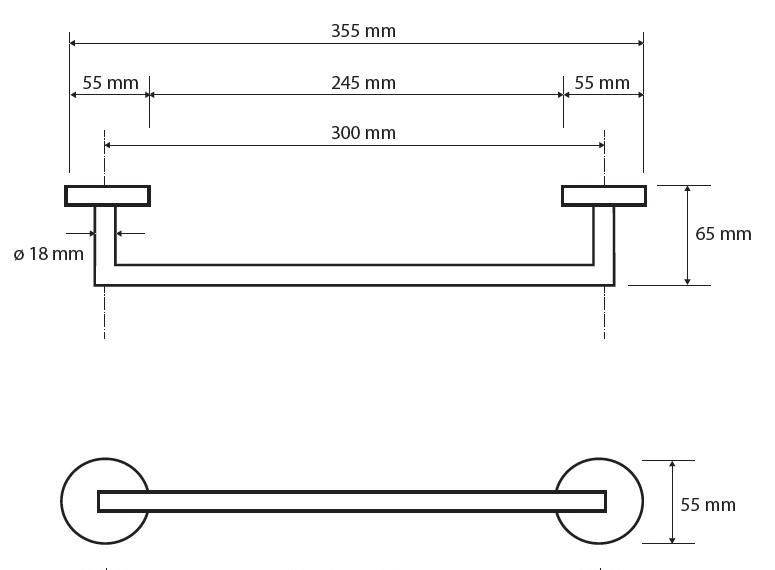 Bemeta Dark, Полотенцедержатель, 104204010