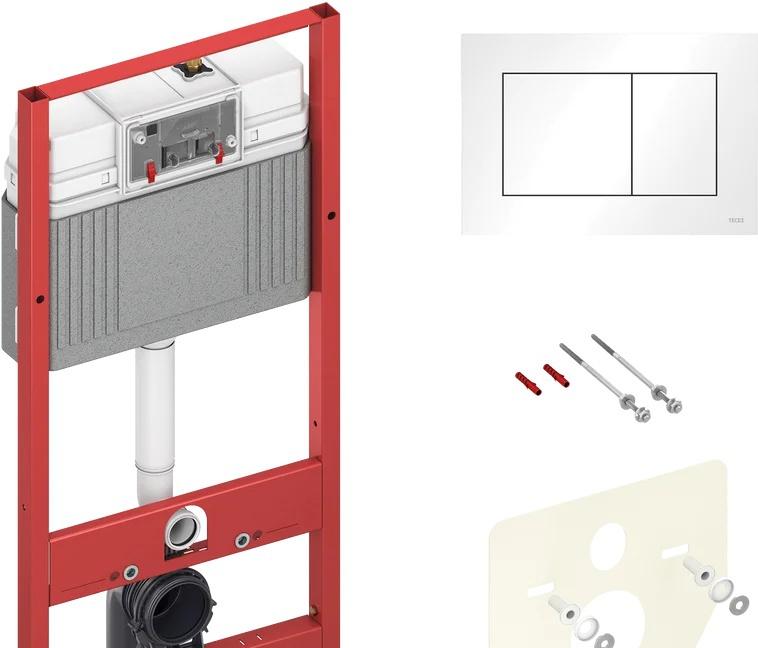 Tece без коллекции, Унитаз подвесной с инсталляцией и кнопкой, 967-W