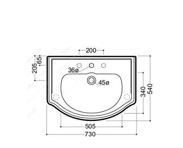 Cezares Kerasan, Раковина, RET73KE