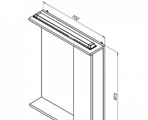 Aquanet Гретта, Шкаф-зеркало, 00239319