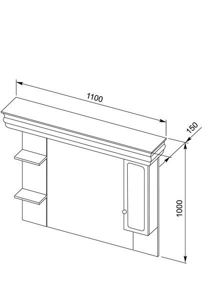 Aquanet Греция, Зеркало, Neo.01.08 / NEO0108