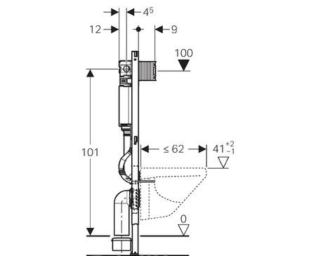 Инсталляция для унитаза - Geberit, Duofix Omega, 13.5x50x112 см, 111.060.00.1