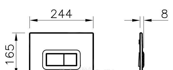 Vitra Normus, Унитаз подвесной с инсталляцией и кнопкой, 9773B003-7200