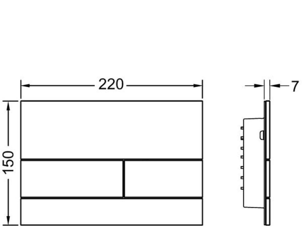 Кнопка смыва - Tece, TECEsquare II, 0.7x22x15 см, 9240826