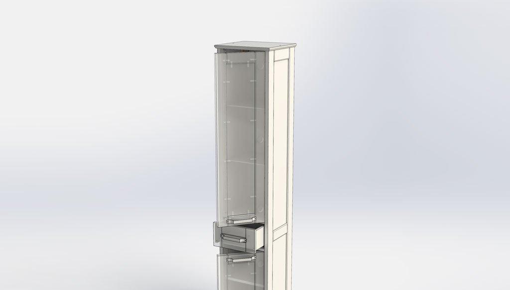 Aquanet Денвер, Шкаф-пенал, 00199214