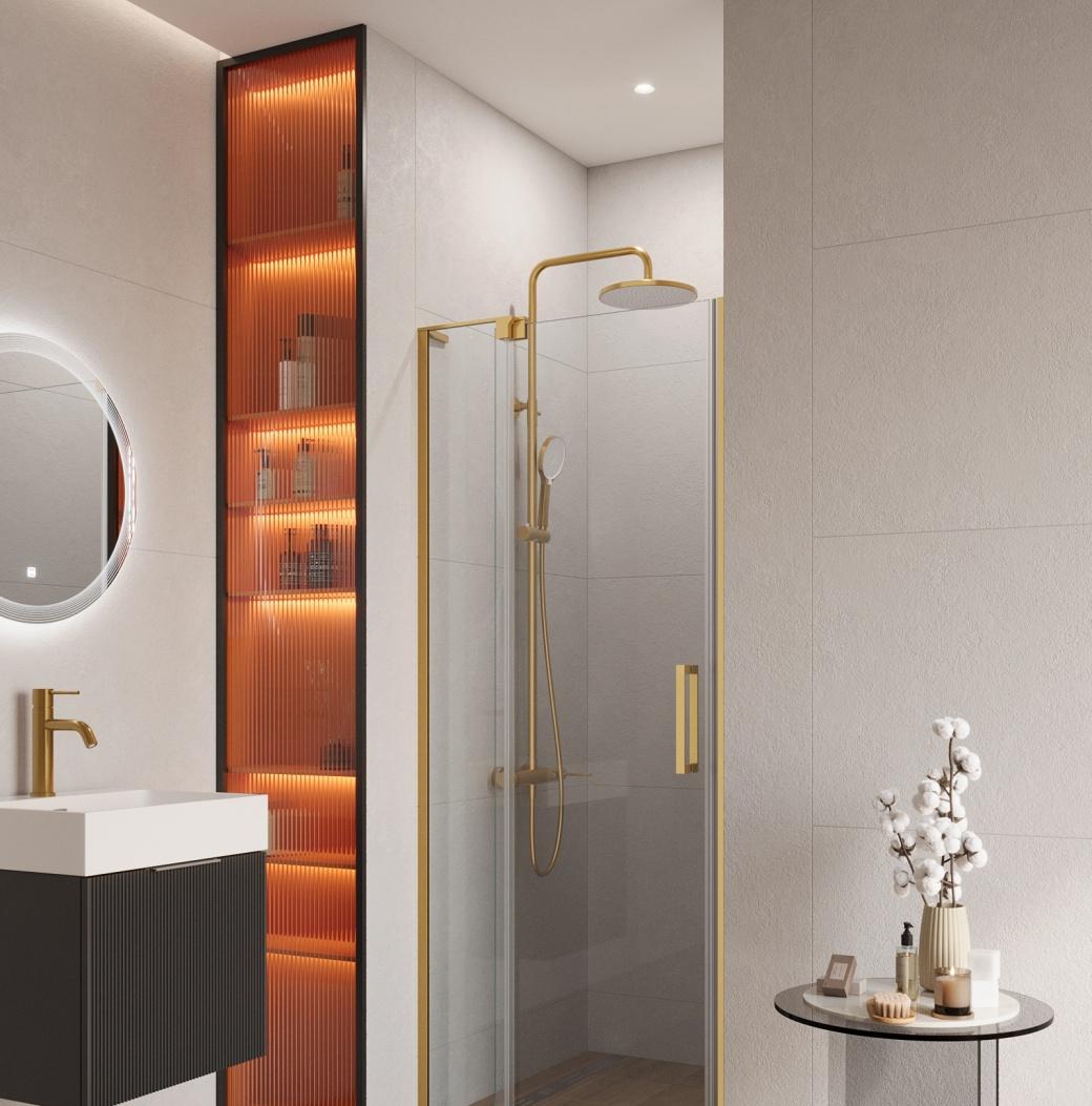 Душевая дверь - Cezares, без коллекции, 80x195 см, SLIDER-B-1-80/90-C-BORO