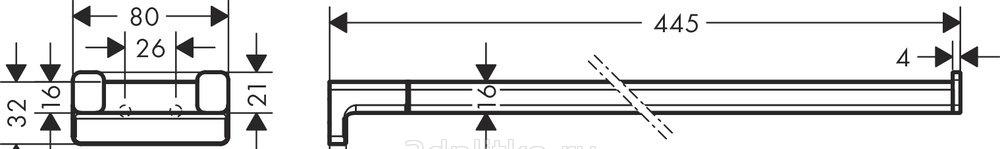 Hansgrohe AddStoris, Полотенцедержатель, 41770700