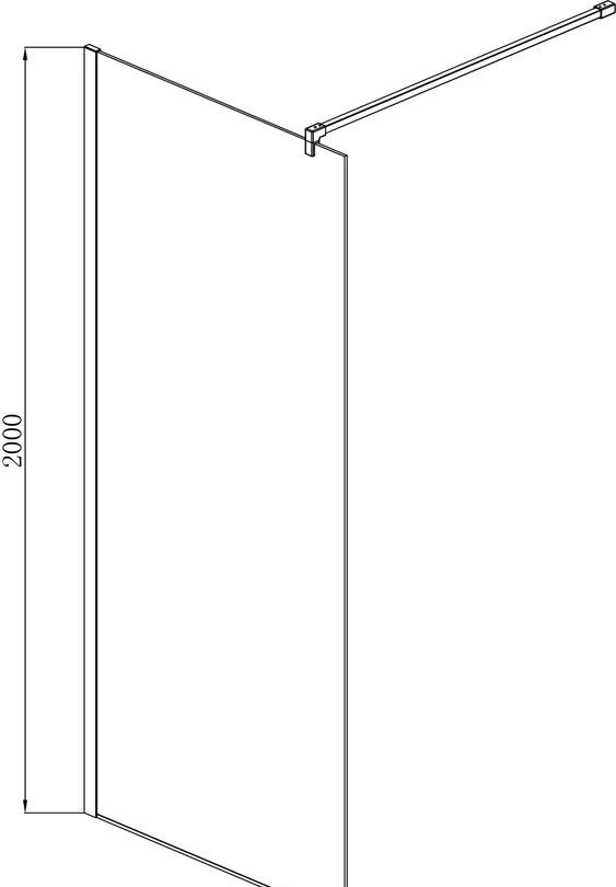 Душевая перегородка - Aquatek, без коллекции, 90x200 см, AQ WIW 09020CH