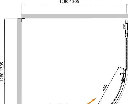 Душевой уголок - Cezares, Molveno, 130x130x195 см, R-11-100+30-C-Cr-IV / MOLVENO-R-11-100+30-C-Cr-IV