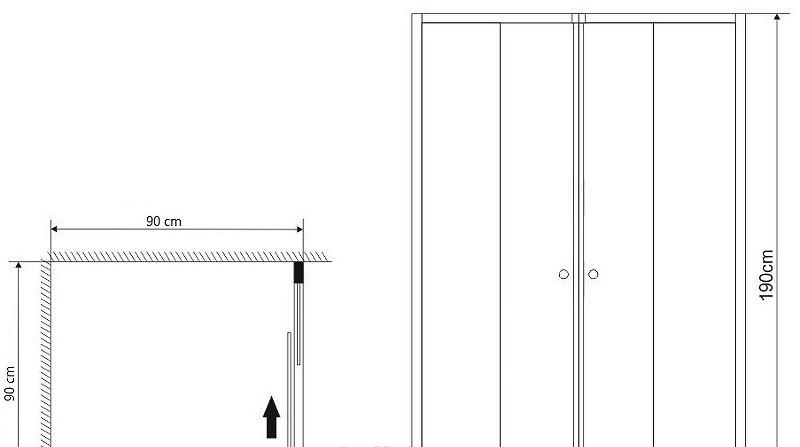 Душевой уголок - Grossman, Solis, 90x90x190 см, GR-9090So
