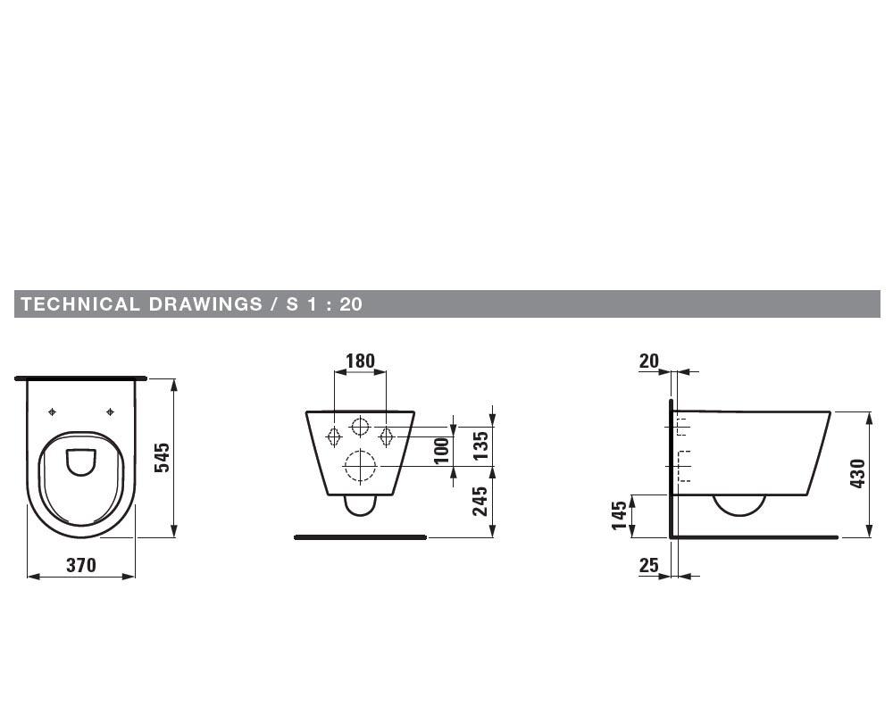 Laufen Kartell, Унитаз подвесной, 8.2033.3.000.000.1