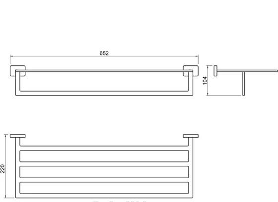 Aquatek Либра, Полка с полотенцедержателем, AQ4315CR