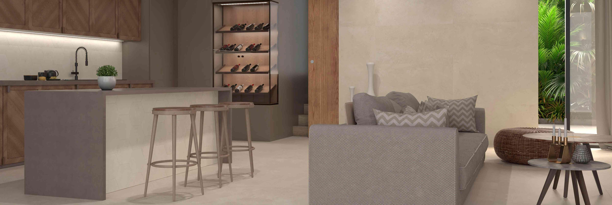 Картинка Dune Zement, Керамогранит, 90x90 см