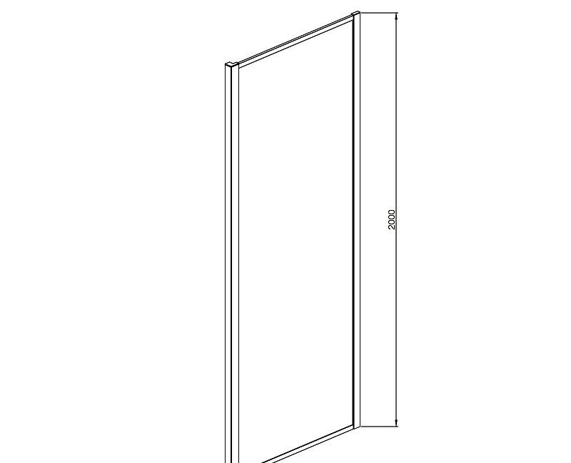Душевая перегородка - Aquatek, без коллекции, 90x200 см, AQNAA6310-90