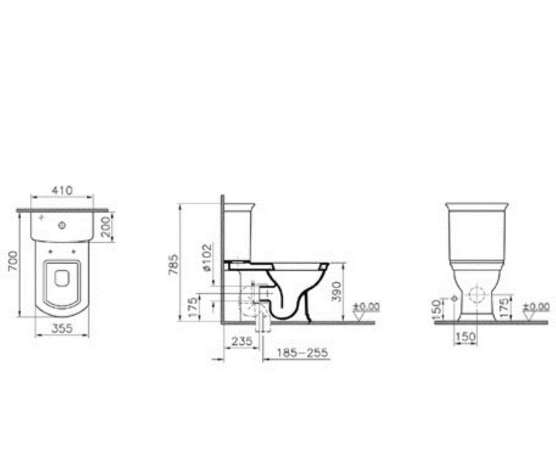 Vitra Serenada, Унитаз компакт, 9722B003-7204