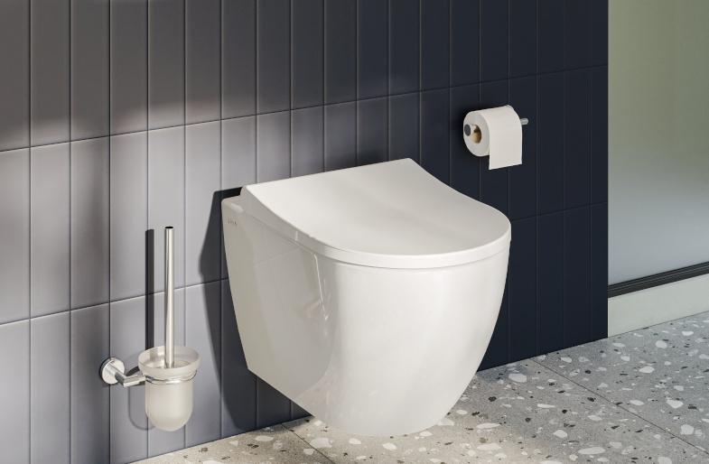Vitra Mia Round, Унитаз подвесной с инсталляцией и кнопкой, 9873B003-7201