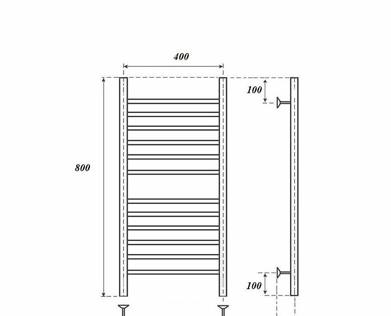 Полотенцесушитель электрический - Point, Аврора, 7x43.2x80 см, PN10148SE