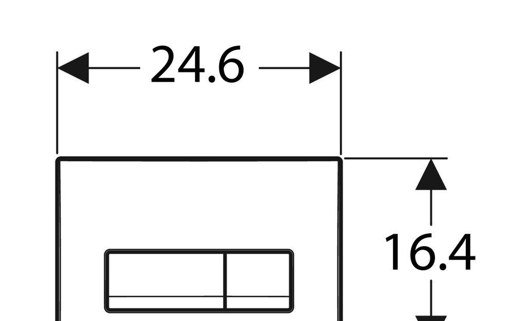 Кнопка смыва - Geberit, Delta 50, 2.3x24.6x16.4 см, 115.119.46.1