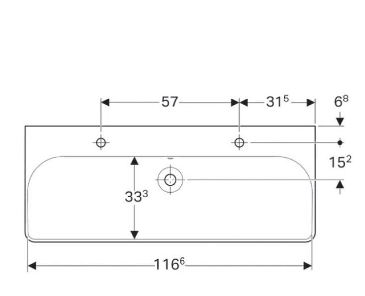 Geberit Smyle Square, Раковина, 500.253.01.1