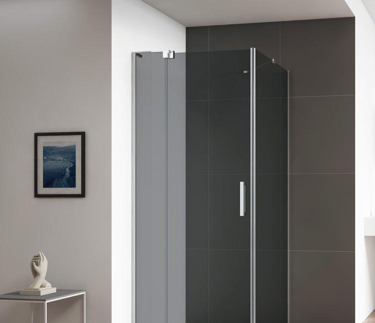 Душевой уголок - Cezares, Slider, 100x80x195 см, SLIDER-AH-1-100-80/90-GRIGIO-Cr