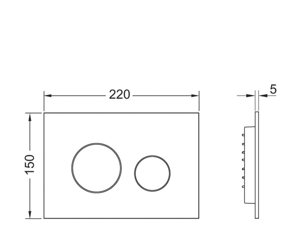 Система инсталляции (комплект) - Tece, TECEbase 2.0, 16x50x112 см, K440920/К447920