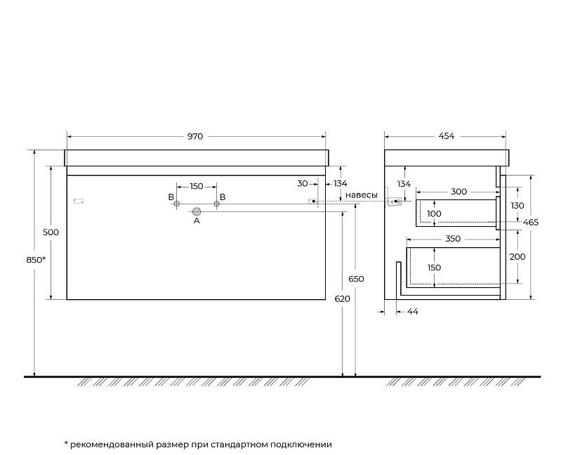 Cezares Giubileo, Тумба для раковины, GIUBILEO-1000-1C-SO-BL