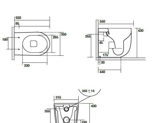 Kerasan Nolita, Унитаз приставной, 531901