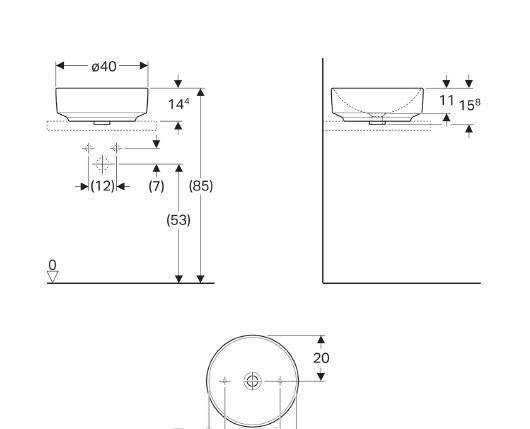 Geberit Variform, Накладная (чаша), 500.768.01.2