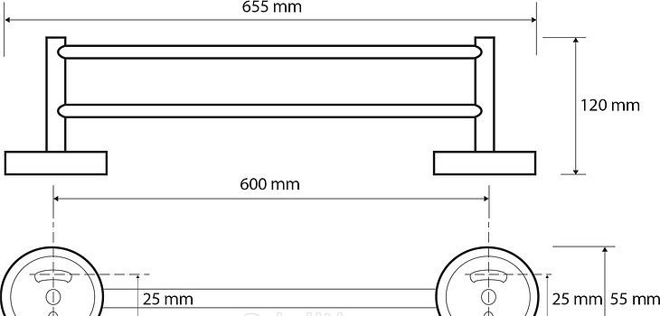 Bemeta Dark, Полотенцедержатель, 104204050