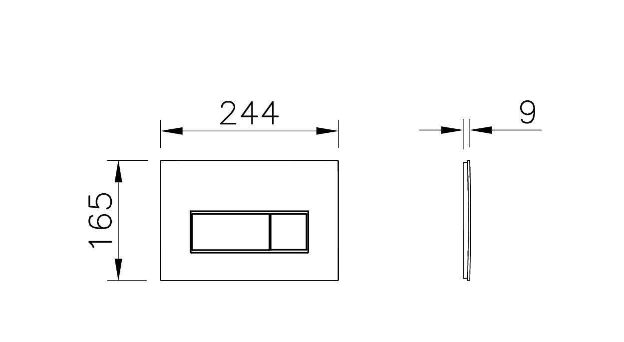 Кнопка смыва - Vitra, Root Round, 0.9x24.4x16.5 см, 740-2325