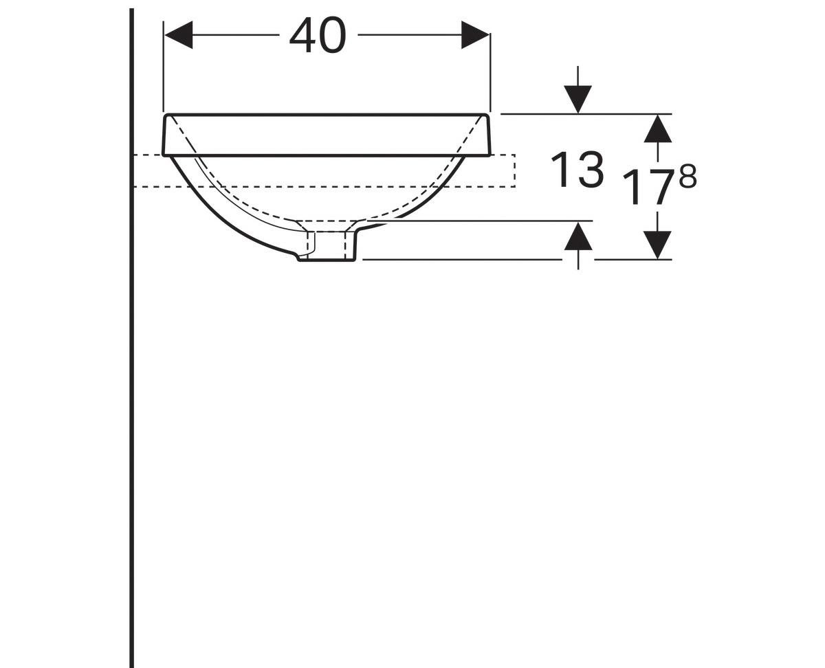 Geberit Variform, Раковина, 500.728.01.2