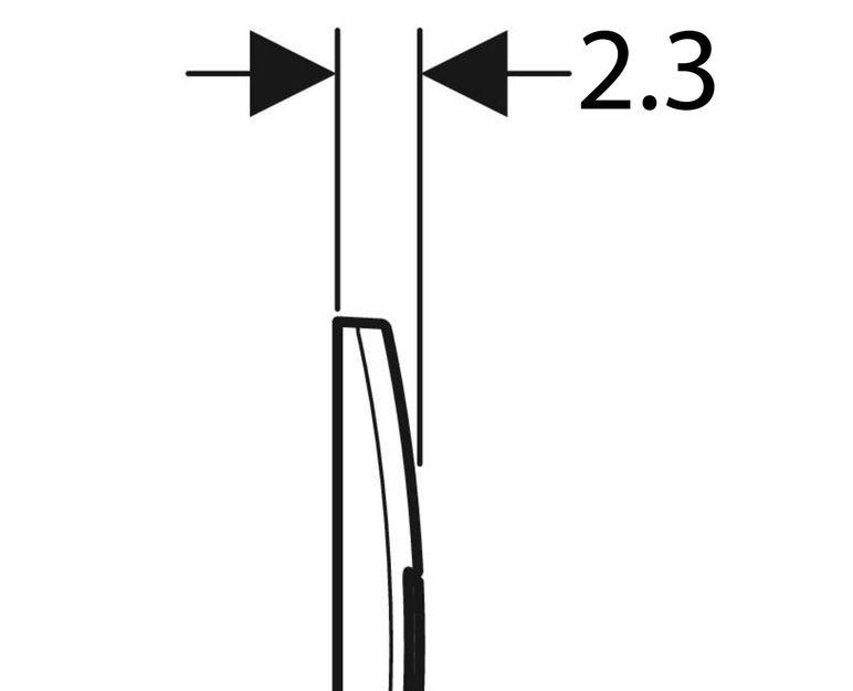 Кнопка смыва - Geberit, Delta 50, 2.3x24.6x16.4 см, 115.119.46.1
