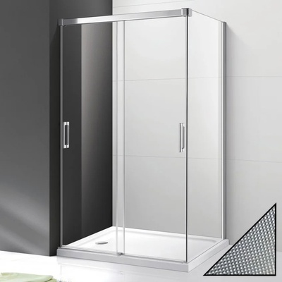 Душевой уголок - Cezares, Tandem, 81x119x190 см, TANDEM-SOFT-AH-2-120/80-P-Cr-L / SOFT-AH-2-120/80-P-Cr-L