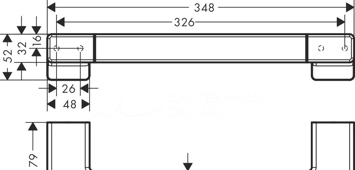 Hansgrohe AddStoris, Поручень, 41744990