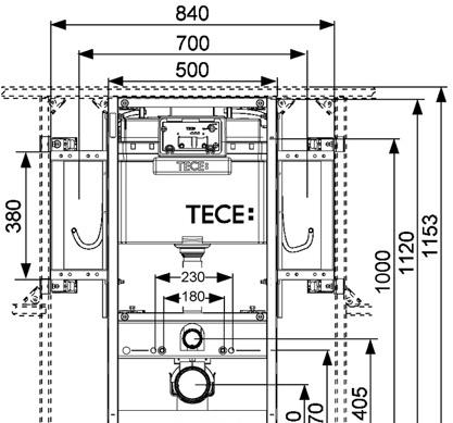 Инсталляция для унитаза - Tece, Teceprofil, 15x84 см, 9300009