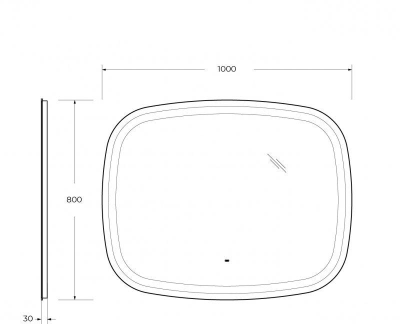 Cezares Molveno, Зеркало, CZR-SPC-MOLVENO-1000-800-MOV