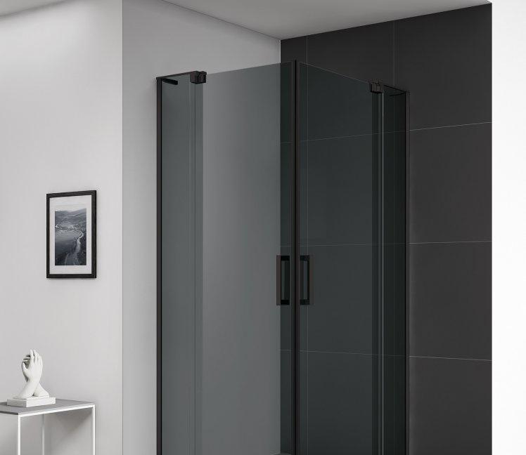 Душевой уголок - Cezares, Slider, 110x110x195 см, SLIDER-A-2-100/110-GRIGIO-NERO