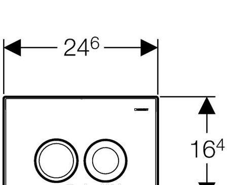 Кнопка смыва - Geberit, Delta 21, 2.6x24.6x16.4 см, 115.125.11.1