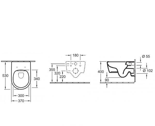 Villeroy&Boch Avento Plus, Унитаз подвесной, 5656HRR1 / 00242313
