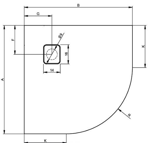 Душевой поддон - Riho, Basel, 90x90x4.5 см, DC981700000000S / D005047304 / DC9817