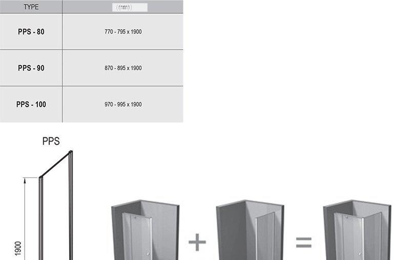 Боковая стенка - Ravak, Pivot, 90x190 см, 90G70100Z1